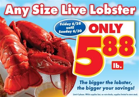 Market Basket Lobster Price